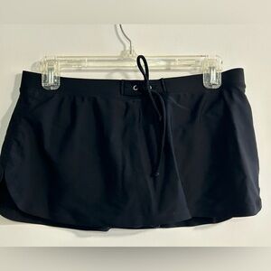 Splashletics Women’s Black Athletic Swim Skort Skirt Shorts Size Medium